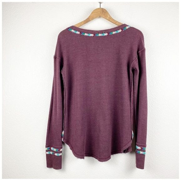 Free People Rainbow Thermal Long Sleeve Size Medium