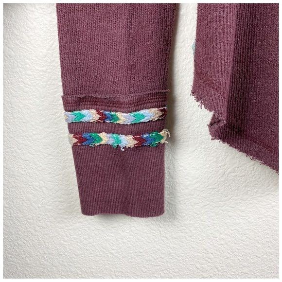 Free People Rainbow Thermal Long Sleeve Size Medium