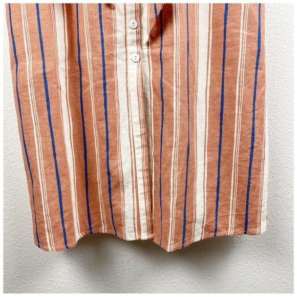 Lost + Wander Pleasure Harbor Orange Striped Midi Dress Size XS