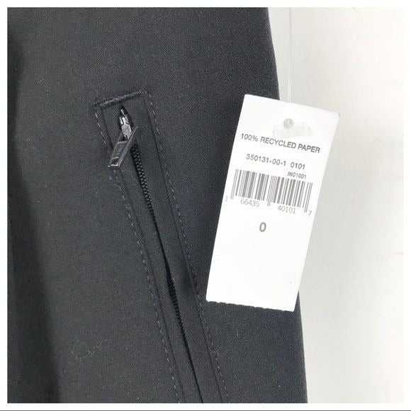 Gap Black Pleated Cropped Pants Size 0