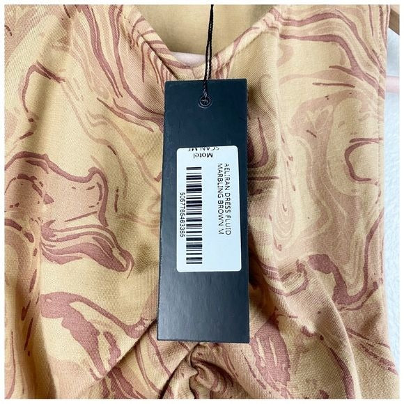 $$ Motel NWT Aeliran Mini Dress in Fluid Marbling Brown Size Medium