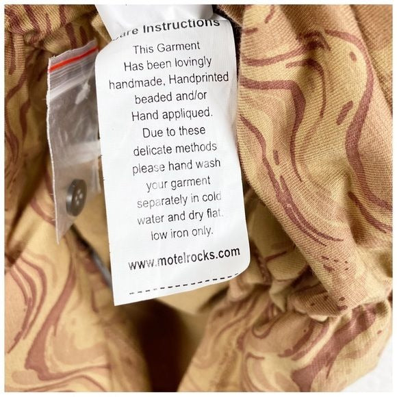 $$ Motel NWT Aeliran Mini Dress in Fluid Marbling Brown Size Medium