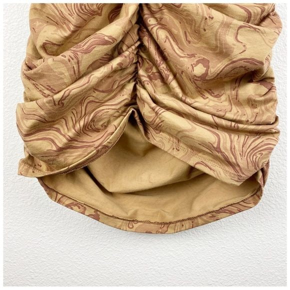 $$ Motel NWT Aeliran Mini Dress in Fluid Marbling Brown Size Medium