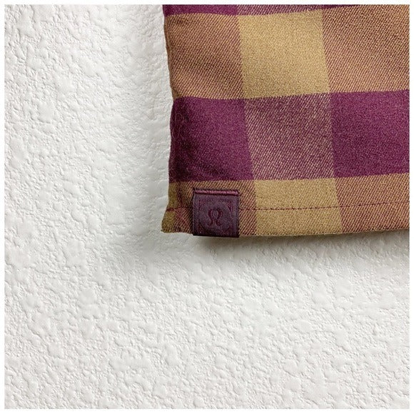 Lululemon Mason’s Peak Flannel in Check Plaid Mini Dark Adobe Frontier - Small