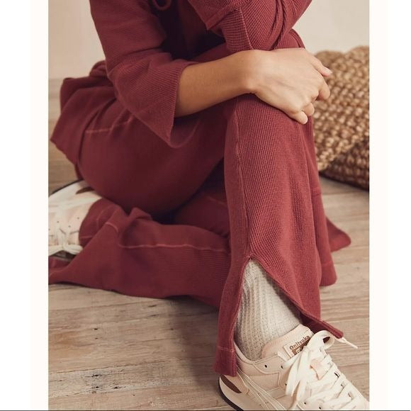 Free People NWT Under The Stars Slim Flares in Rosewood Size Large