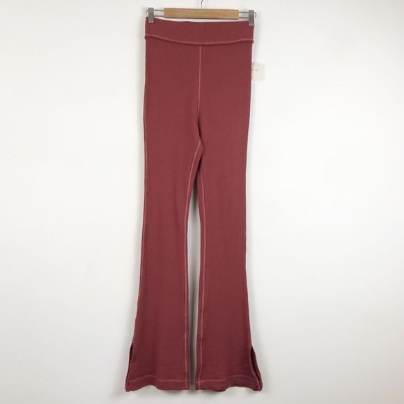 Free People NWT Under The Stars Slim Flares in Rosewood Size Large