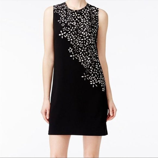 Calvin Klein Laser Floral Cutout Shift Dress Size 8P