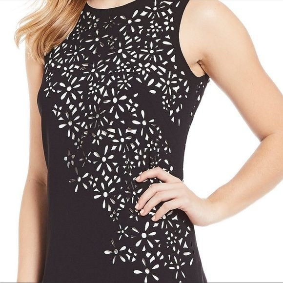 Calvin Klein Laser Floral Cutout Shift Dress Size 8P