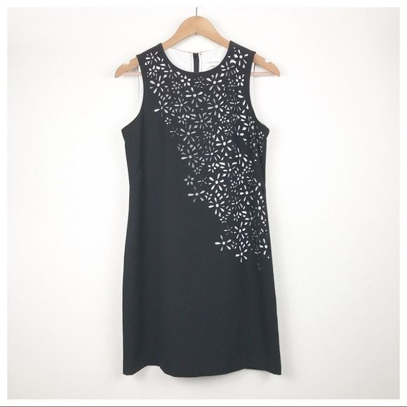 Calvin Klein Laser Floral Cutout Shift Dress Size 8P