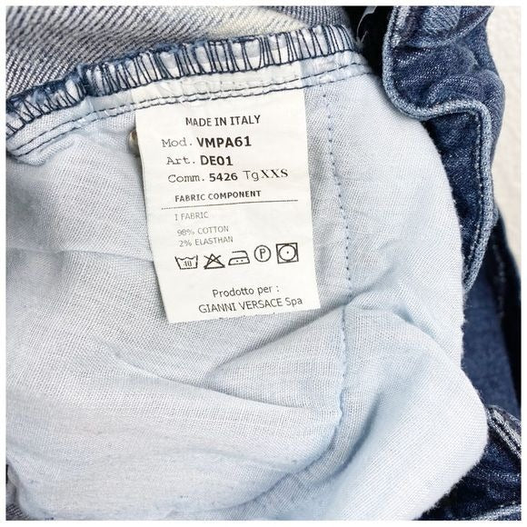 Young Versace Bleached Printed Jeans Size XXS