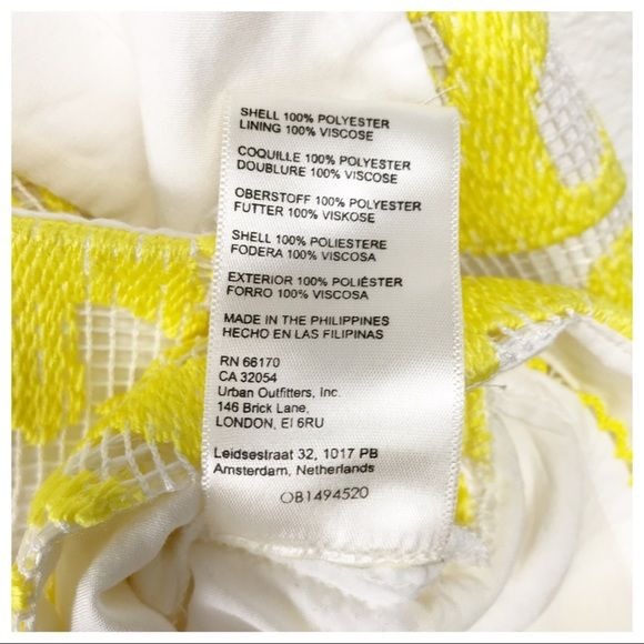 NWT Anthropologie Maeve Strappy Lace Mini Dress in Yellow Size 10