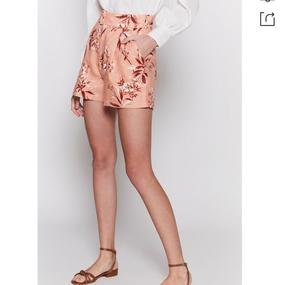 Joie Farron Linen Shorts in Warm Blush Size 0