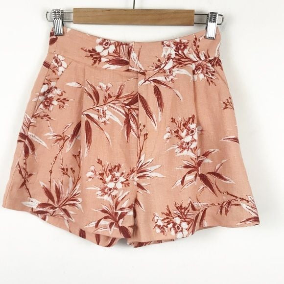 Joie Farron Linen Shorts in Warm Blush Size 0