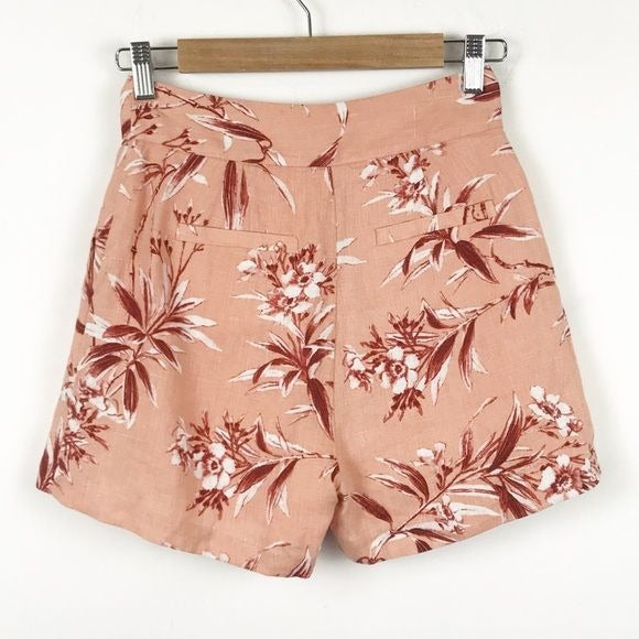 Joie Farron Linen Shorts in Warm Blush Size 0