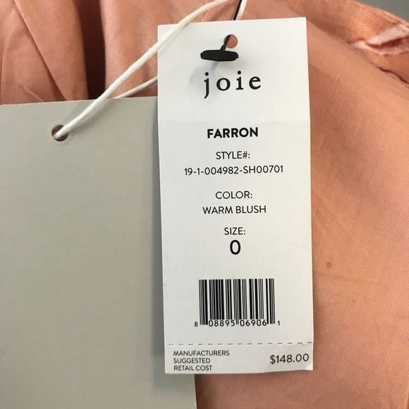 Joie Farron Linen Shorts in Warm Blush Size 0