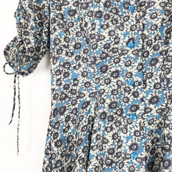 Free People Laced Up Mini Dress in Ivory Combo Size XS