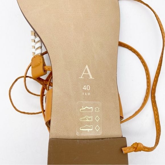 Anthropologie Tie Up Thong Sandals in Cedar/EU Size 40 US 9
