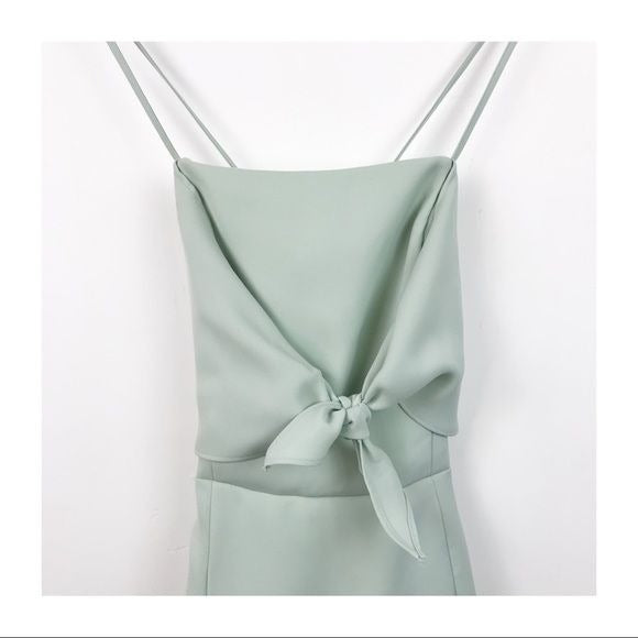 Superdown Thalia Bow Front Dress in Sage Size Small