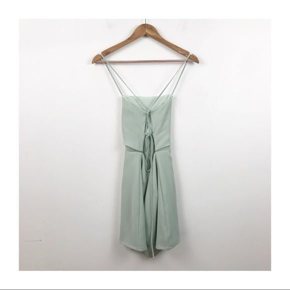 Superdown Thalia Bow Front Dress in Sage Size Small