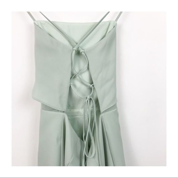 Superdown Thalia Bow Front Dress in Sage Size Small