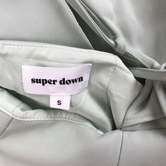 Superdown Thalia Bow Front Dress in Sage Size Small