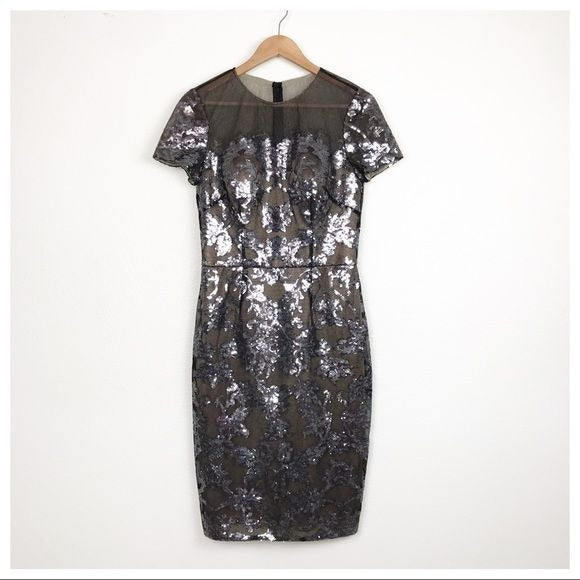 David Meister Sequin Detail Dress Size 6
