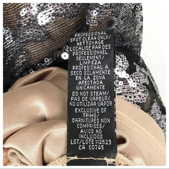 David Meister Sequin Detail Dress Size 6