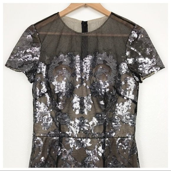 David Meister Sequin Detail Dress Size 6