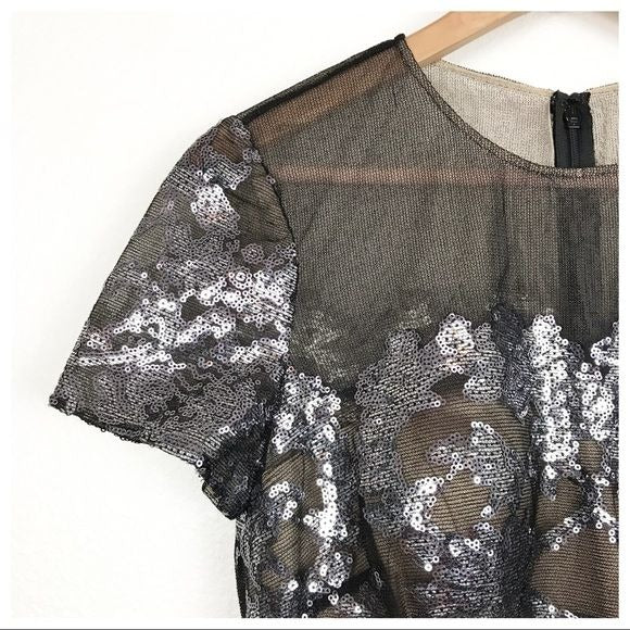 David Meister Sequin Detail Dress Size 6