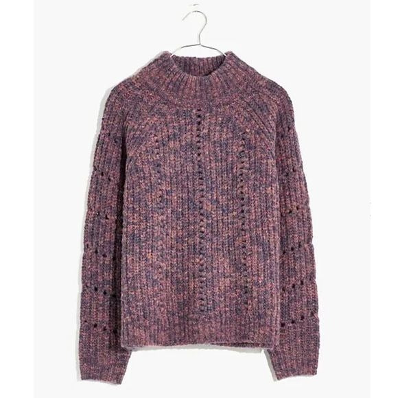 Madewell Pointelle Mockneck Pullover Sweater Size XXS