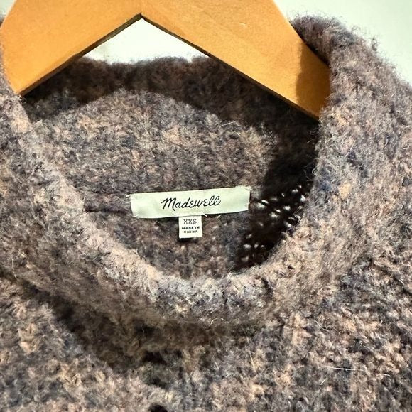 Madewell Pointelle Mockneck Pullover Sweater Size XXS