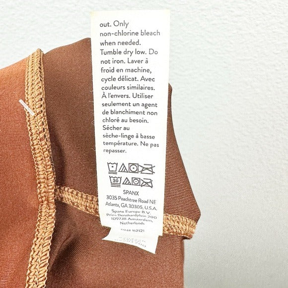 NWT Spanx Faux Suede Leggings in Rich Caramel Size 1X