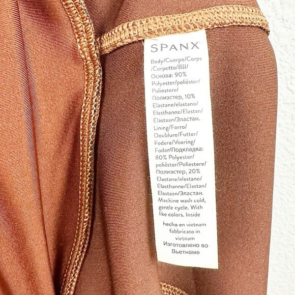 NWT Spanx Faux Suede Leggings in Rich Caramel Size 1X