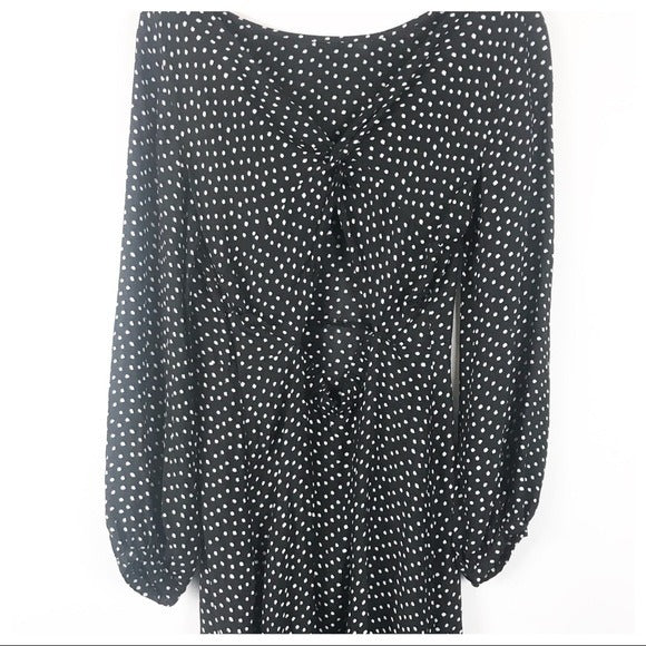 Anthropologie Eva Polka Dot Midi Dress Size 8