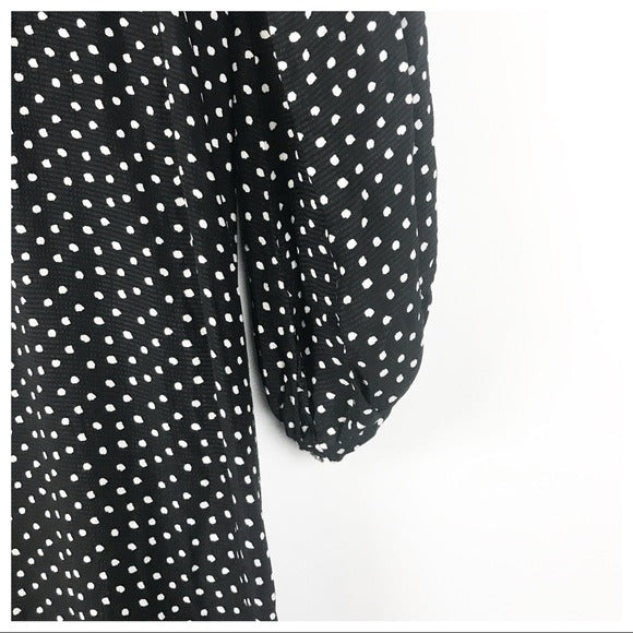 Anthropologie Eva Polka Dot Midi Dress Size 8