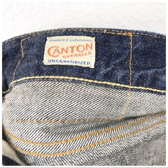 Canton Overalls Japanese Selvedge Denim Jeans Regular Fit 32x30