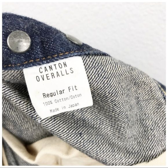 Canton Overalls Japanese Selvedge Denim Jeans Regular Fit 32x30
