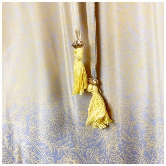 Fashion Fuse Yellow Printed Maxi Dress Size Medium