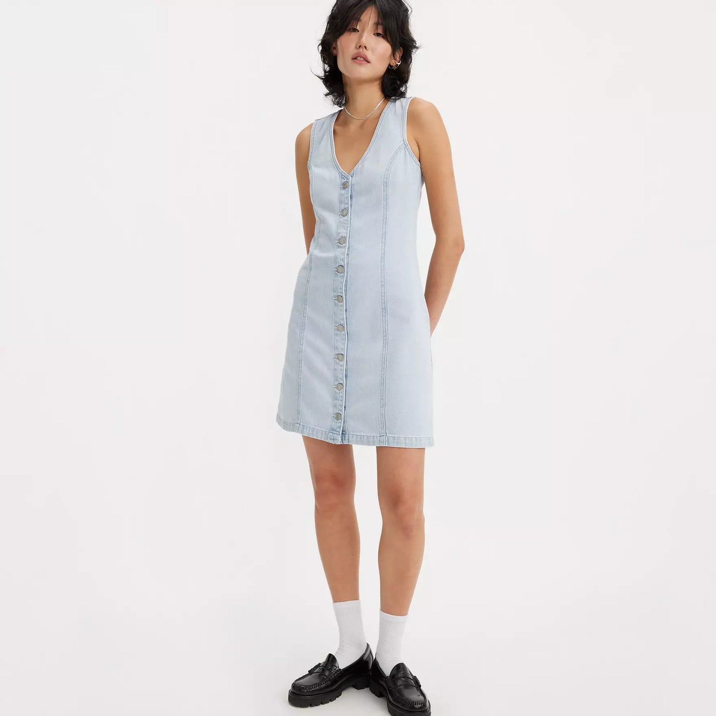 Levi's Thora Denim Mini Button Down Dress