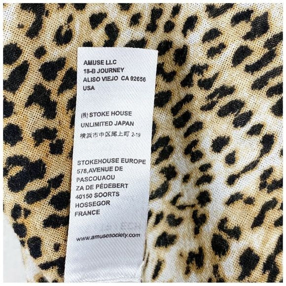 NWT Amuse Society Feline Woven Top Size XS