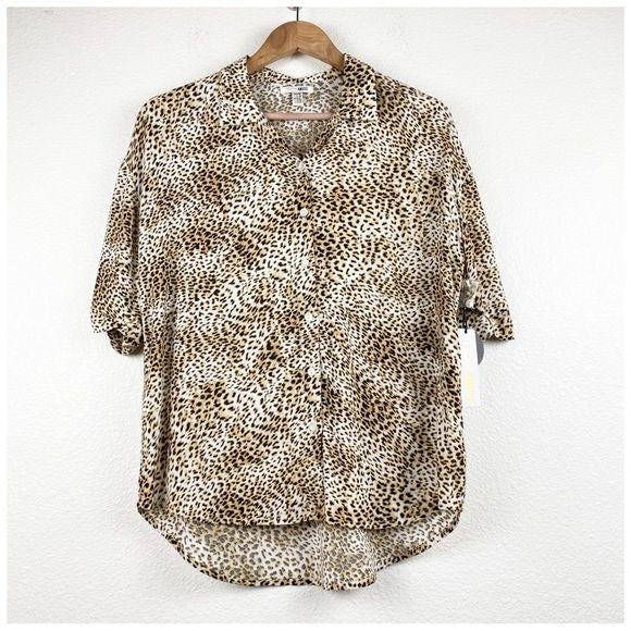 NWT Amuse Society Feline Woven Top Size XS