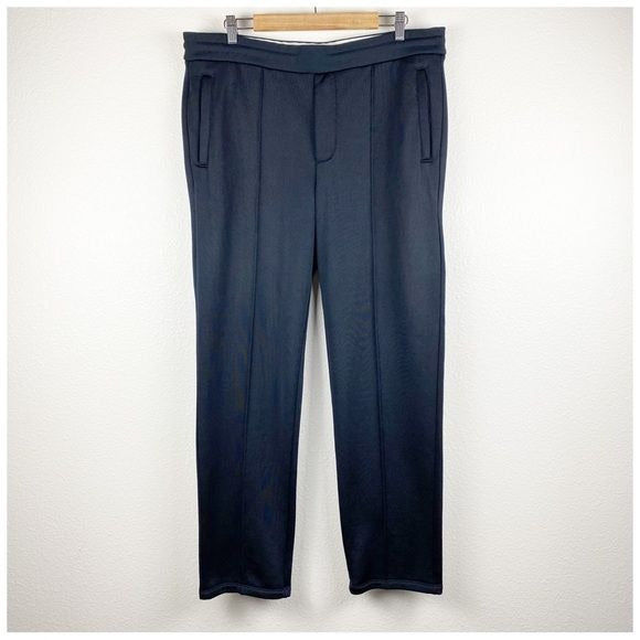 Vince Navy Drawstring Pintuck Track Pants in Coastal Blue Size Large