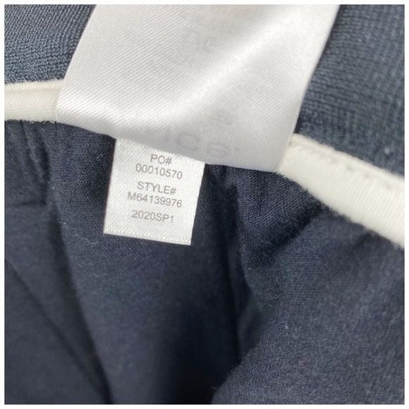 Vince Navy Drawstring Pintuck Track Pants in Coastal Blue Size Large