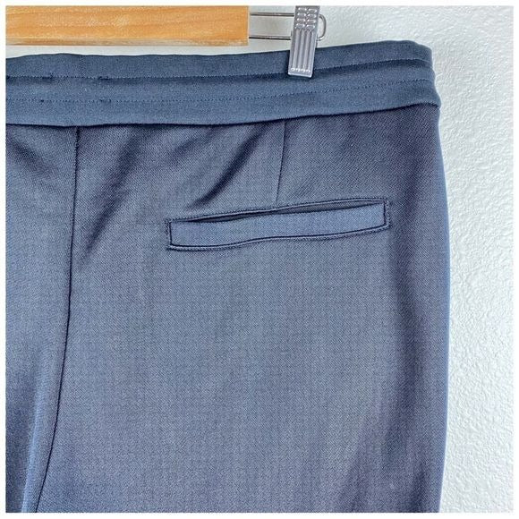 Vince Navy Drawstring Pintuck Track Pants in Coastal Blue Size Large