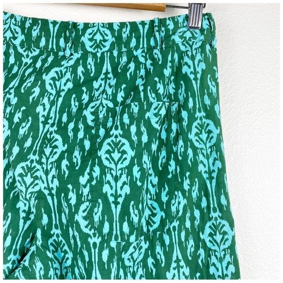 Zara Green & Blue Printed Pants Size Small