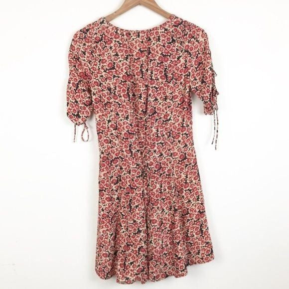 Free People Laced Up Mini Dress in Black Combo Size XS