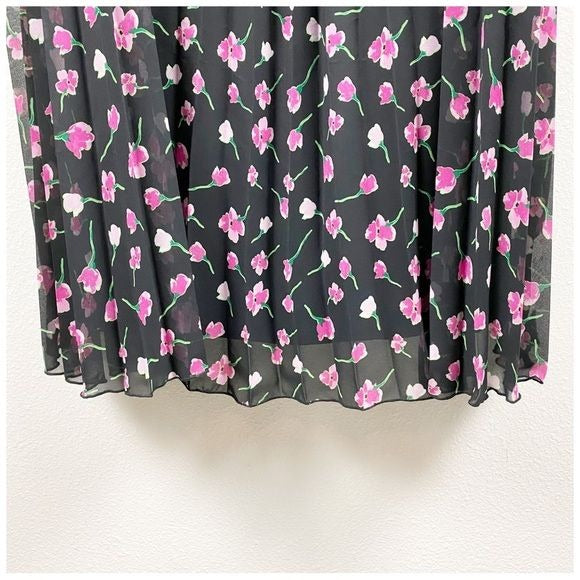 Asos NWT Maternity Square Neck Pleated Midi Dress in Floral Print Size 16