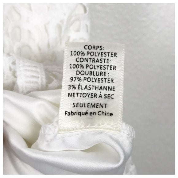 $$ J.O.A. NWT White Off the Shoulder Crochet Dress Size XS