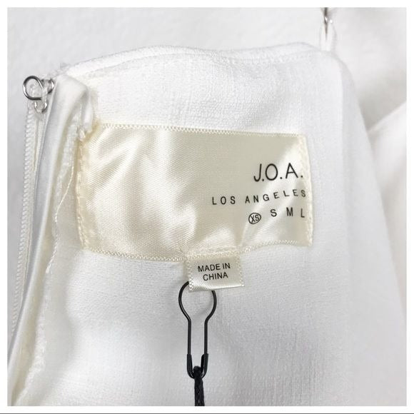 $$ J.O.A. NWT White Off the Shoulder Crochet Dress Size XS