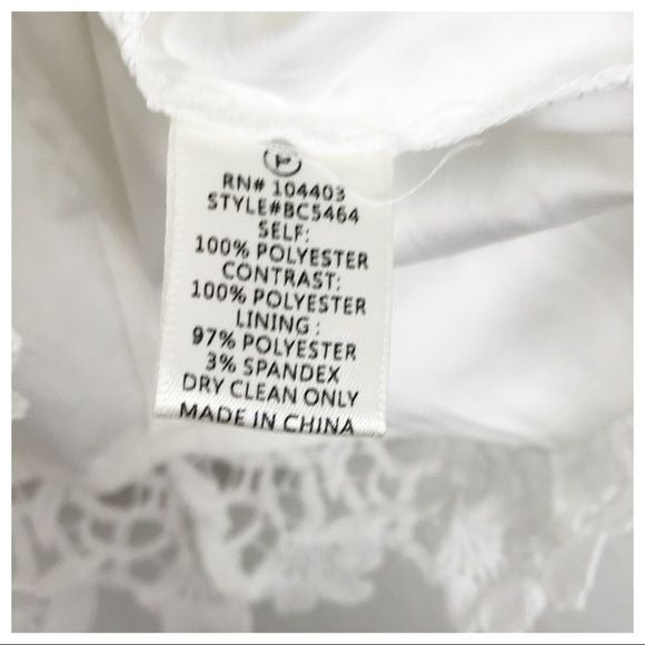 $$ J.O.A. NWT White Off the Shoulder Crochet Dress Size XS